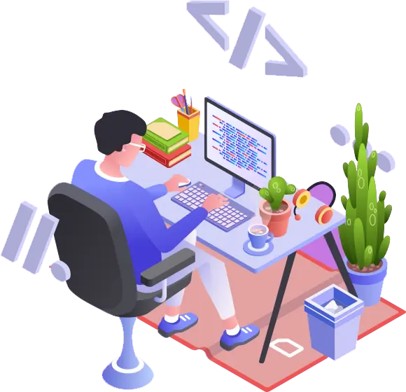 AI automation and IT solutions illustration
